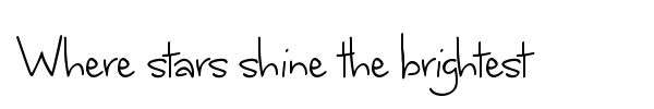 Where stars shine the brightest font preview